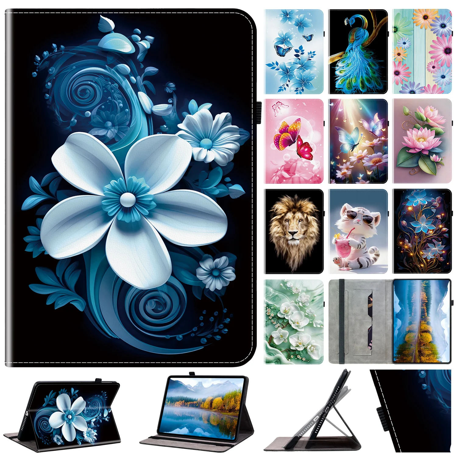 Premium PU Leather Tablet Stand Cover - Elegant and Durable Protection