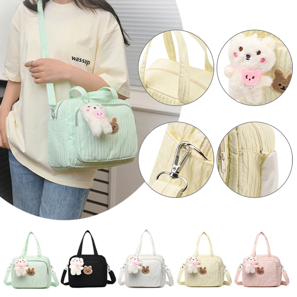 Mommy Stroller Nappy Bag Portable Cute Cartoon Multi-function Large Capacity Baby Diaper Bags with Pendant Nylon Mom Travel Tote