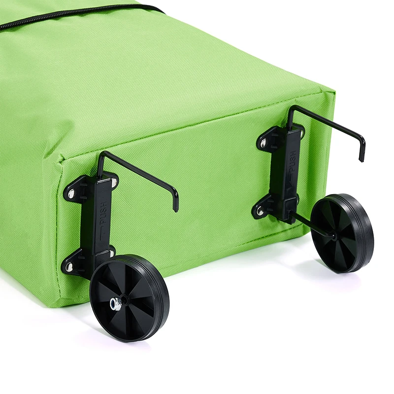 Foldable Shopping Trolley Bag With Wheels Large Reusable Cloth Hand Tote Bolsas Eco Fabric Supermarket Grocery Pull Cart Bag 5