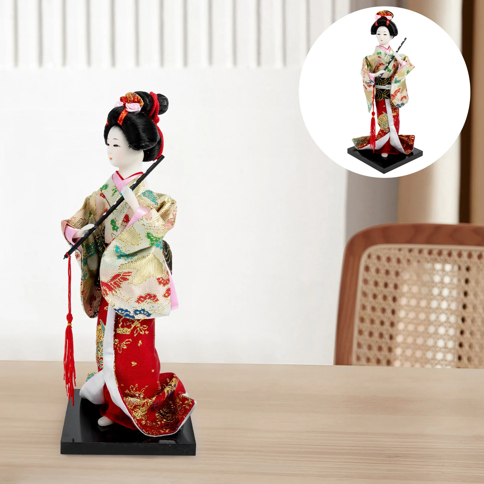 Ornamenti Geisha Office Vintage Decor Statue Resin Oriental Figurine