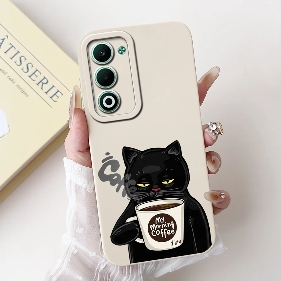 Cute Cat Dinosaur Cartoon Soft Silicone Matte Phone Case