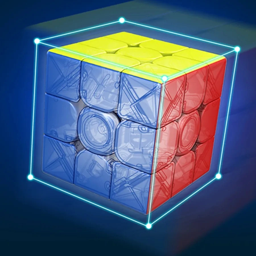 Moyu Meilong 3M/3M V2 Series Magnetic Cube  Black/ Stickerless 3x3x3 Speed Cube Professional Magnetic Cube Puzzle Children Toys 3