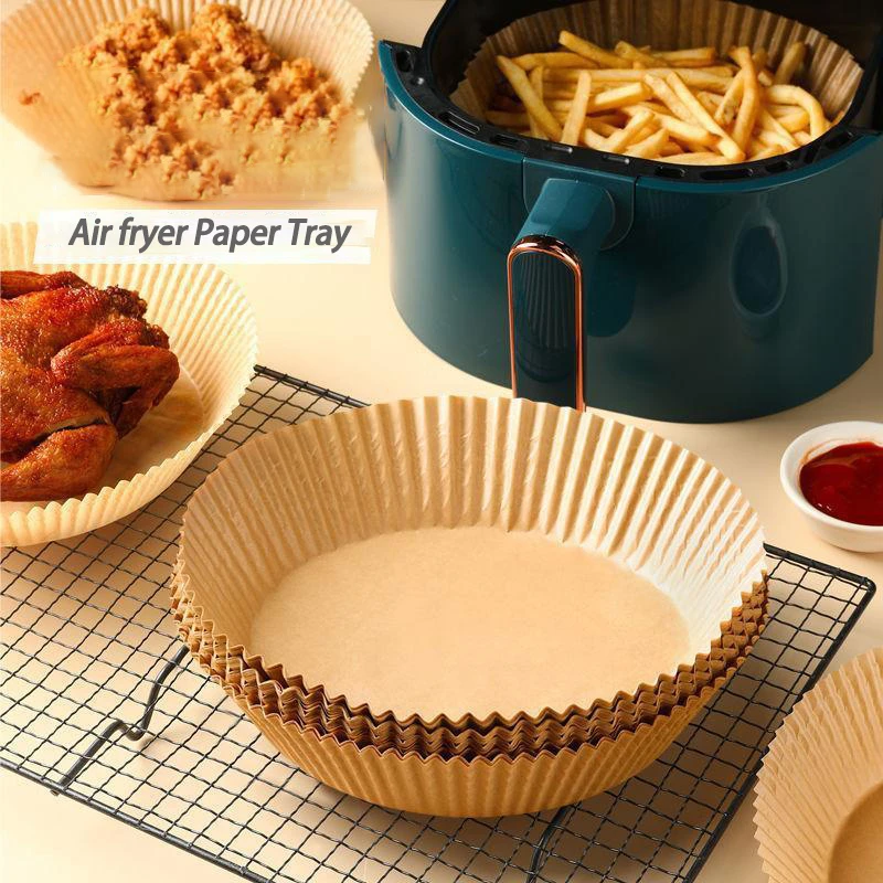 50PCS Air Fryer Baking Paper Non-Stick Parchment Disposable Paper Liner For Oven Baking Microwave Roasting Kitchen Accessories cake making tools