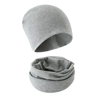 1-14Y automne hiver couleur unie doux chaud activités de plein air casquette écharpe pour filles et garçons infantile chapeaux ensemble enfants bonnets casquette 3