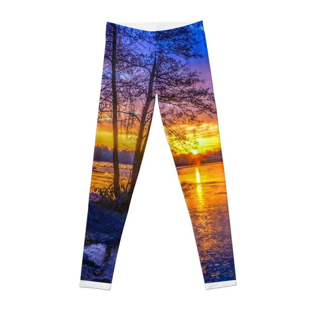 

Sunrise Across The Lake Leggings Sports pants woman Women's fitness joggers for Womens Leggings