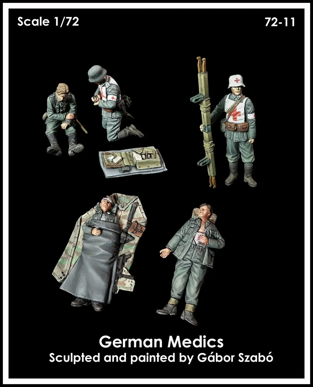 1/72 Resin Naked Baby Soldiers- Military Doctor-Wounded. Model