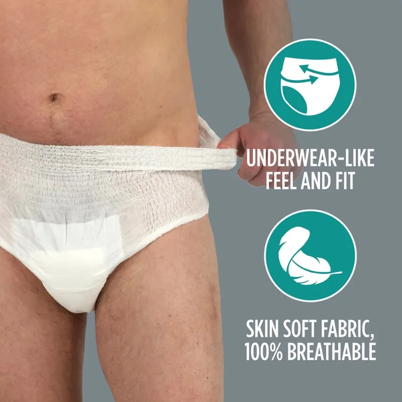 Assurance Men's Incontinence Underwear, S/M, Maximum Absorbency