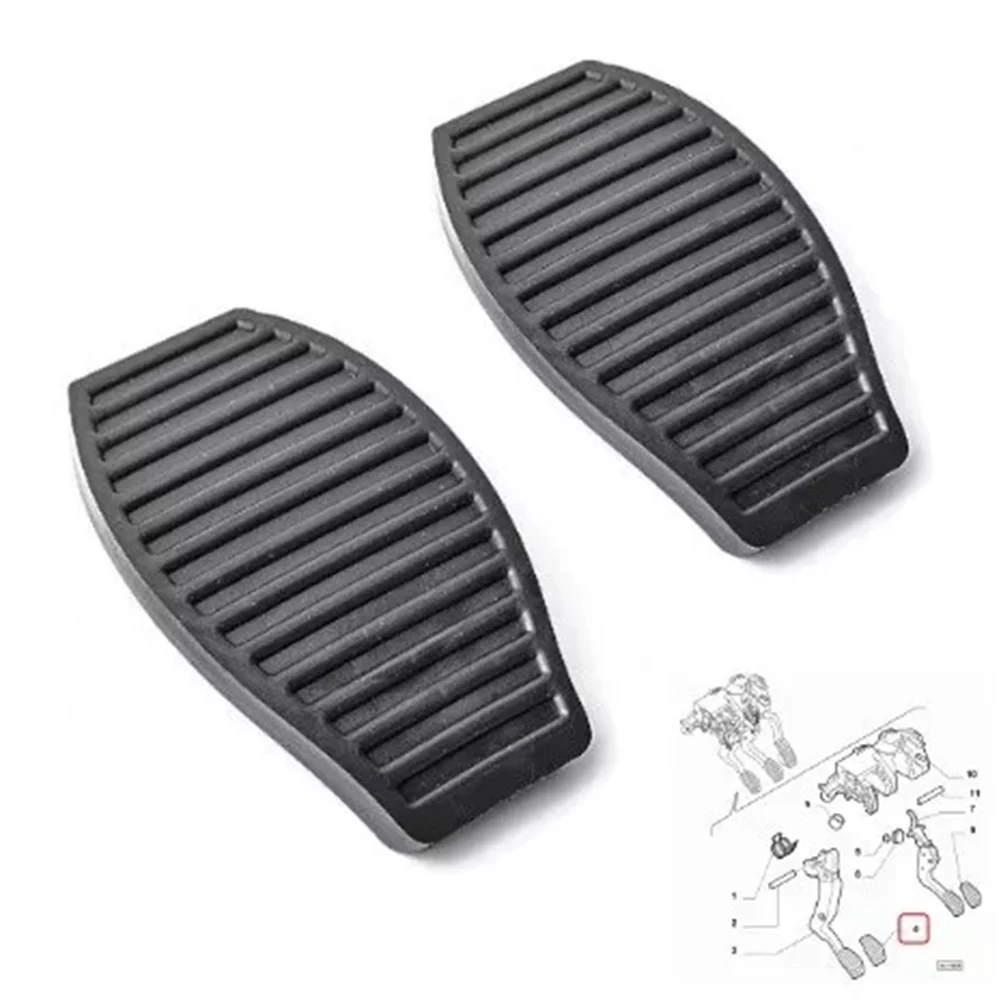 Replacement Brake Clutch Pedal Pads (Set of 2) for ALFAROMEO Nemo ESTATE and Other Models Part Number 71746348