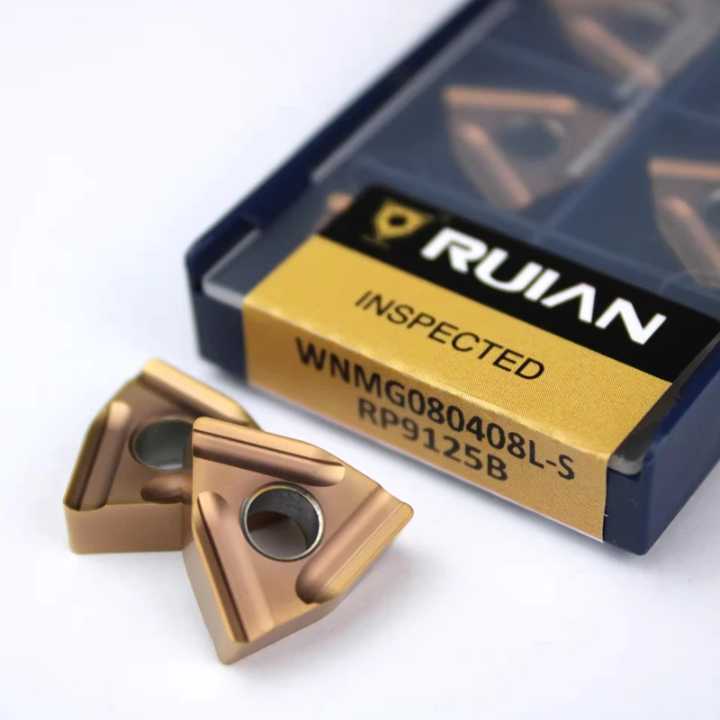 10 шт. RUIAN оригинальный WNMG WNMG080404 WNMG080408 R-S RP9125B RC6125 RC6225 токарный станок с ЧПУ режущие инструменты карбидные Токарные вставки