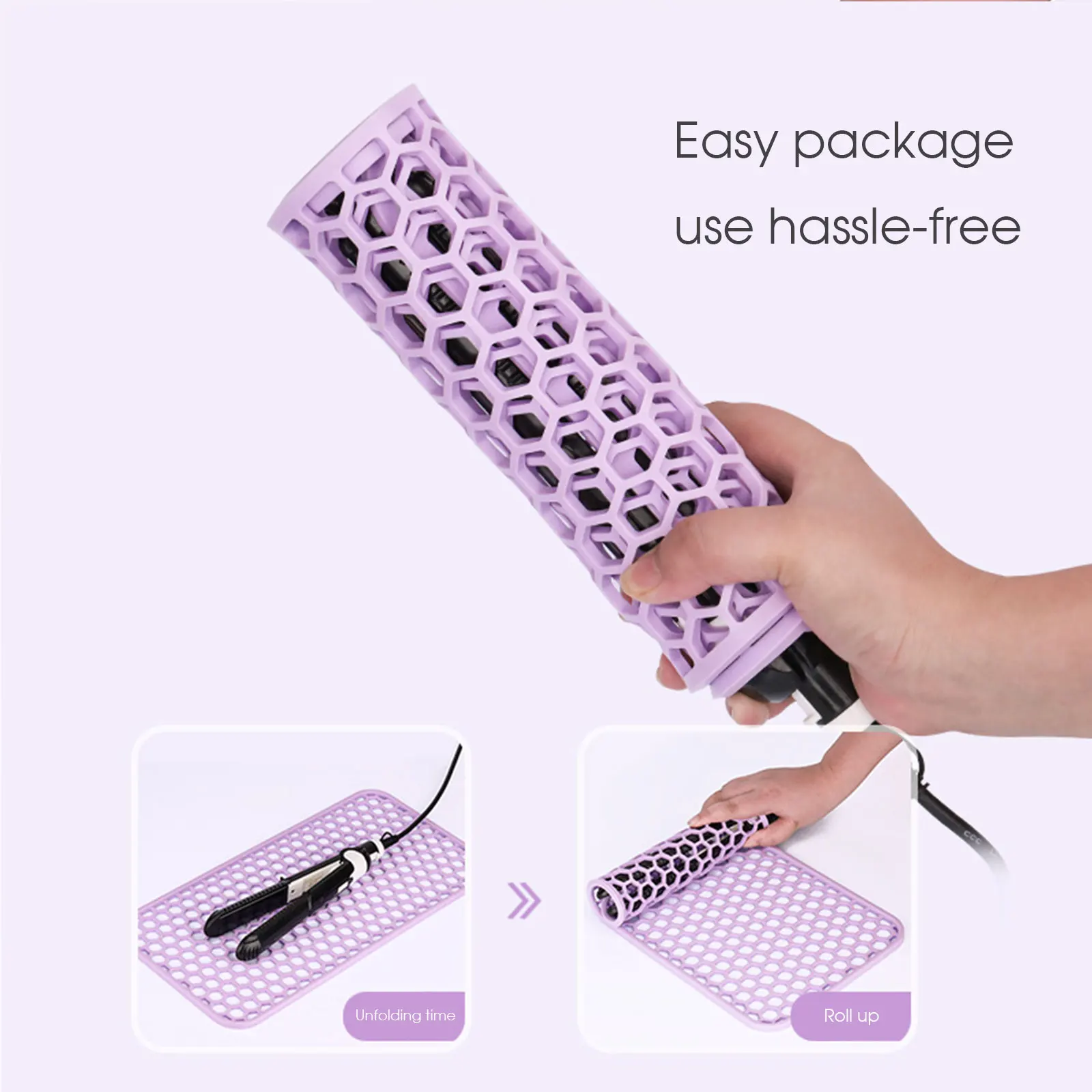 Silicone Hair Insulation Pad Flat Hair Straightener Splint Heat Insulation Pad Urling Iron Non-slip Flat Heat Resistant Mat Pad esd heat insulation anti slip working mat heat resistant repair insulation pad maintenance platform