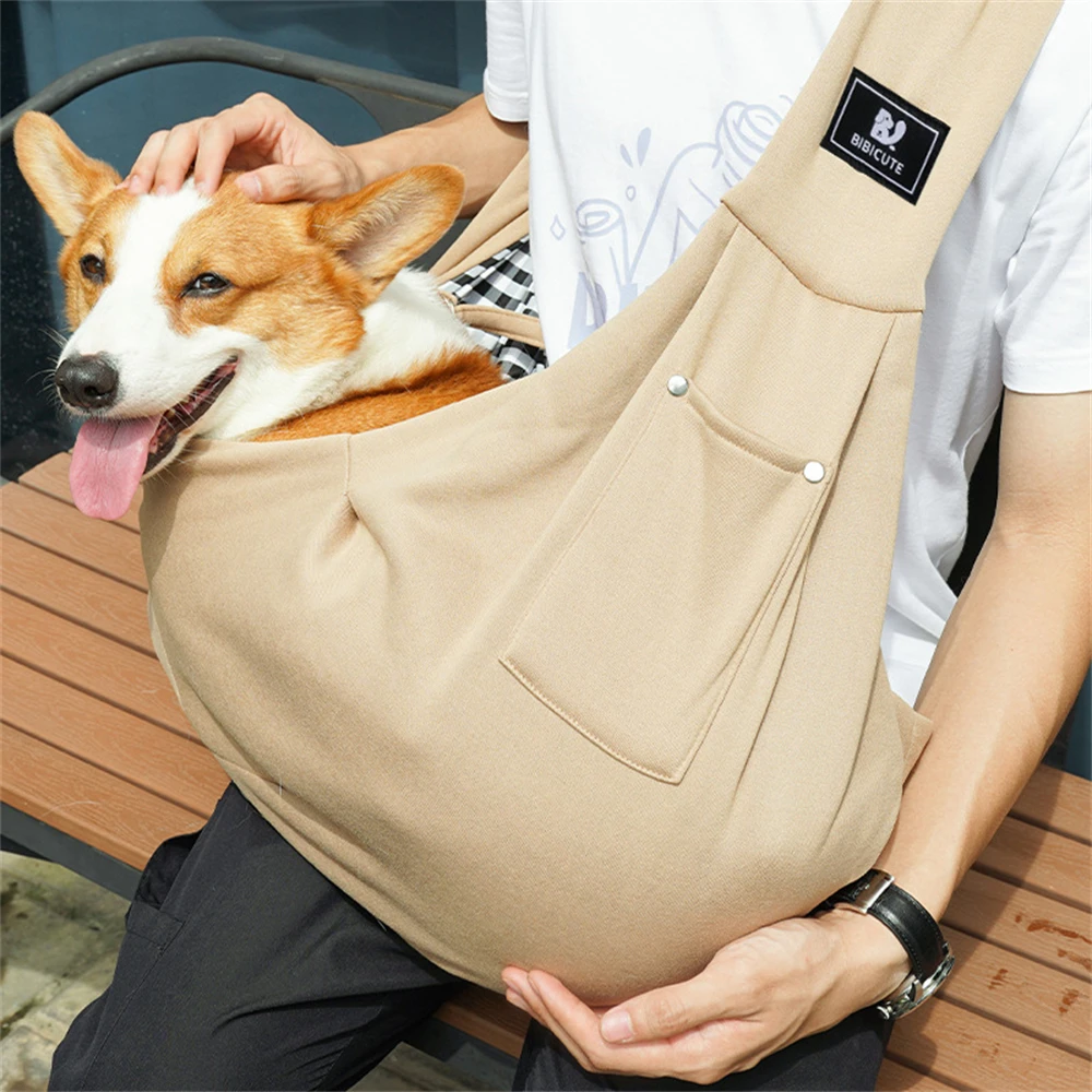 Pet Puppy Carrier Bag Outdoor Travel Dog Shoulder Bags Comfortable Cotton Single Shoulder Backpack Sling Handbag Tote Pouch