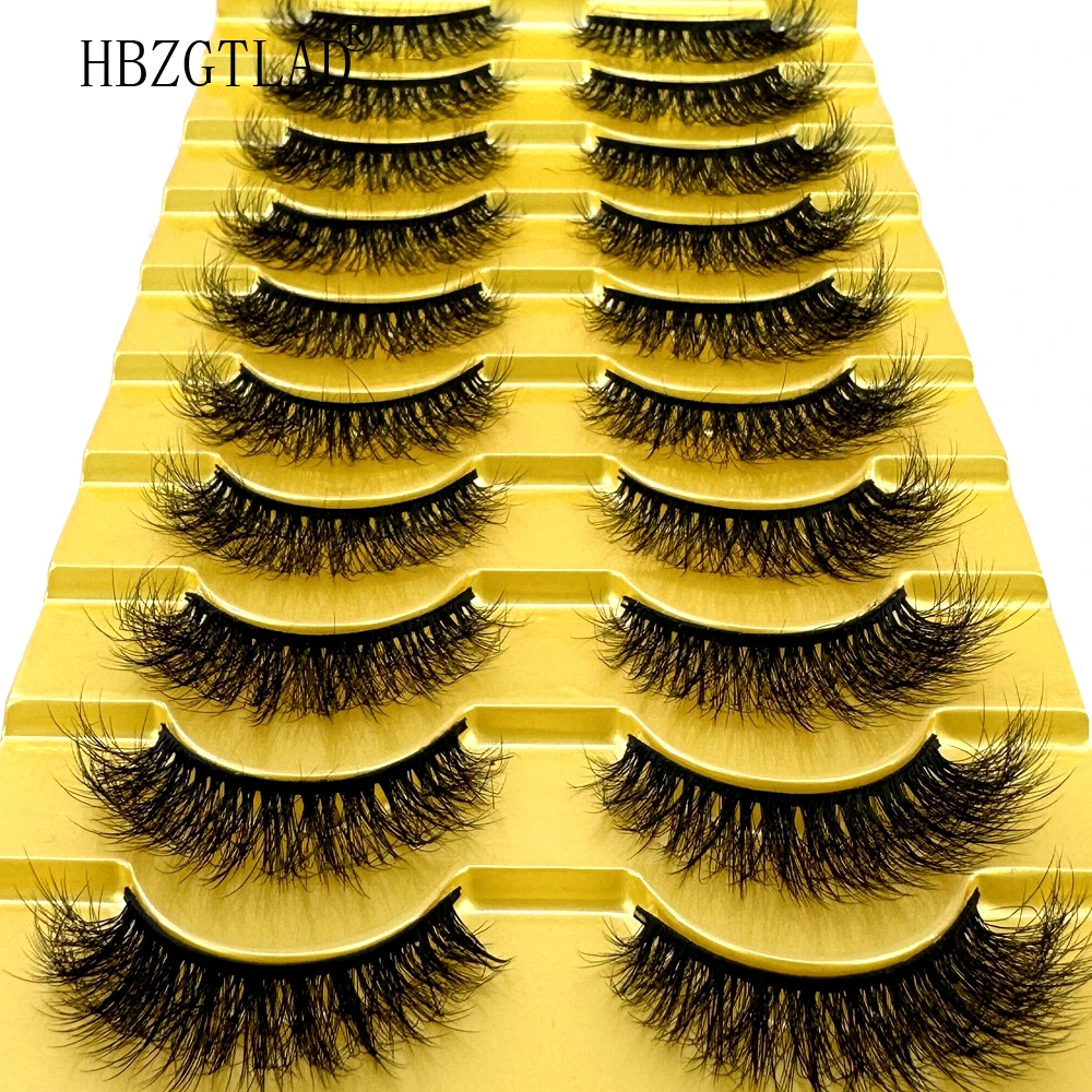 10 Styles 10 pairs natural long 3D mink false eyelashes fake lashes
