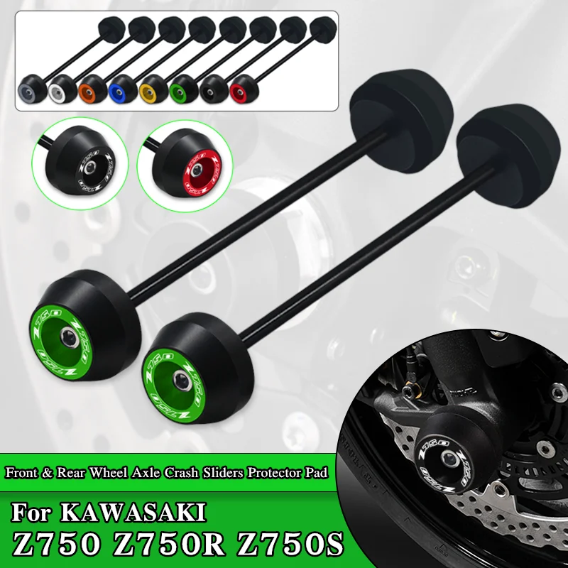 

NEW CNC Front Axle Fork Crash Sliders Cap For Z750 Z 750 Z750R Z750S Z 750R/750S z750 Motorcycle Wheel Falling Protector Pad
