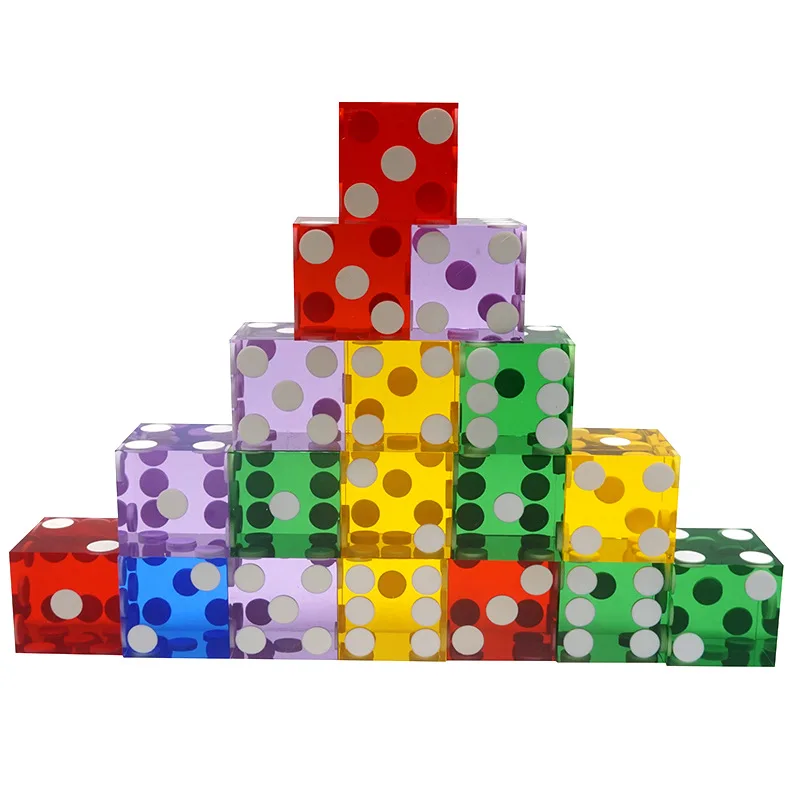 1 Piece Right Angle Point Precision Acrylic Dice 19mm Transparent Six Sided Dice Entertainment