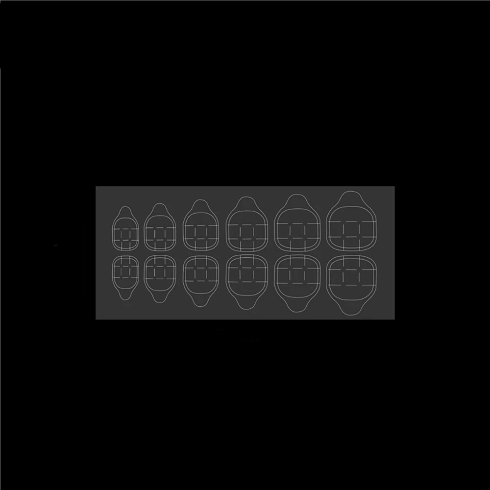 네일 아트 젤리 양면 접착 탭-12/120개(인쇄된 투명 젤) 프레스온 네일용 ? 방수 젤리 스티커