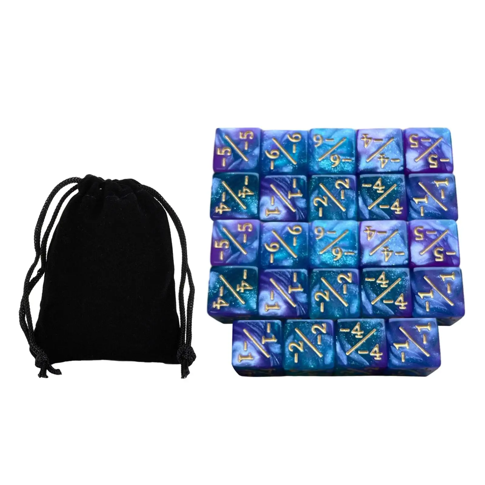 24Pcs Dices Counter Token Dice Six Sided Dice Set for Preschool Role Playing game dice dice set acrylic dice
