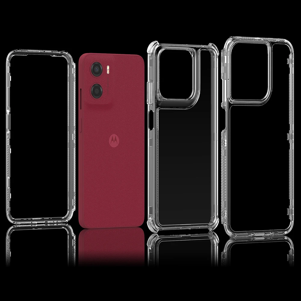 Universal 3-in-1 Protective Clear Back Phone Case