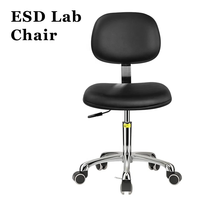 

Laboratory chairs esd lab chair leather anti-static backrest dust-free workshop laboratory can be lifted and rotate