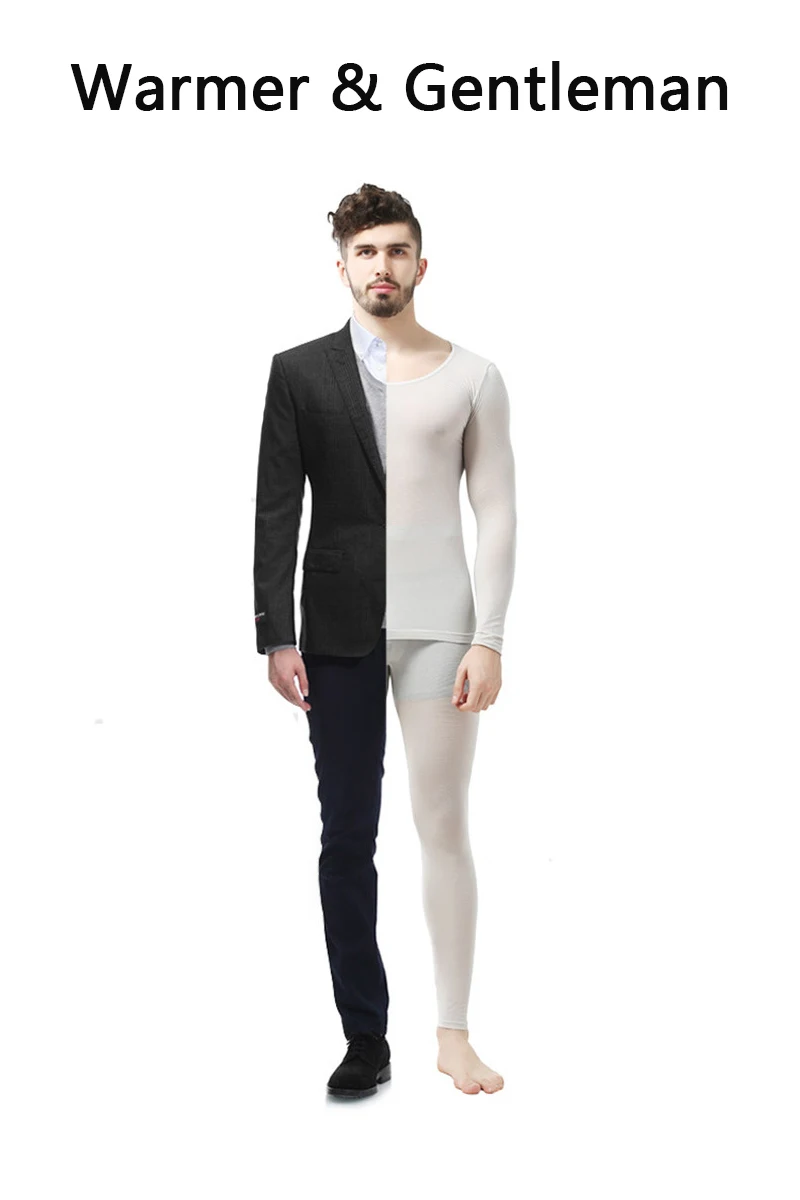 Thermal Underwear Winter 37 Degree Constant Temperature for Men Ultrathin Elastic Seamless Long