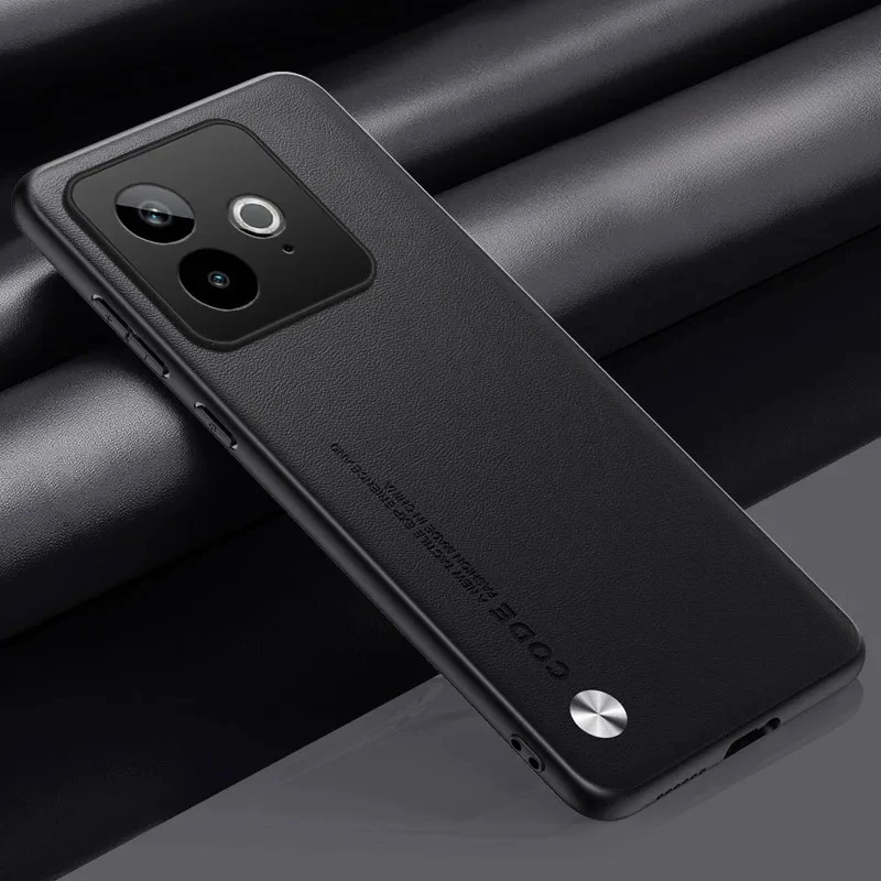 Sleek Matte Silicone Leather Phone Case - Soft Bumper Cover