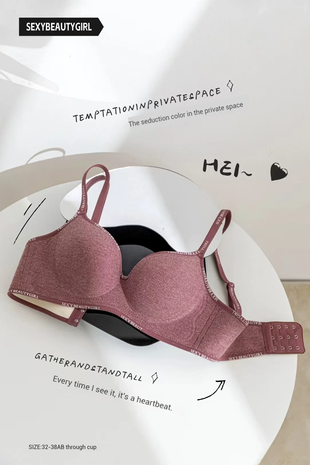 Padded Push-Up Bralette - Adjustable Wireless Comfort Bra