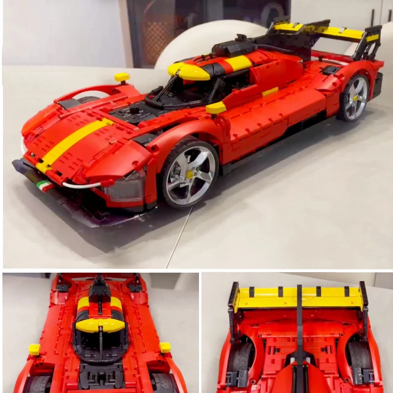 Nuovo In Magazzino Moc 152808 Hypercar 499P Modello Di Auto Sportiva 3875Pcs Tecnologia Racing High-Tech Building Blocks Mattoni Giocattoli Ferrariil