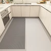 Kitchen Oil-proof and Non-slip Rug PVC Leather Carpets Dirt-resistant Door Mats Simple Balcony Rugs Bathroom Waterproof Carpet 2