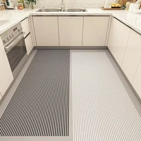 Kitchen Oil-proof and Non-slip Rug PVC Leather Carpets Dirt-resistant Door Mats Simple Balcony Rugs Bathroom Waterproof Carpet 2