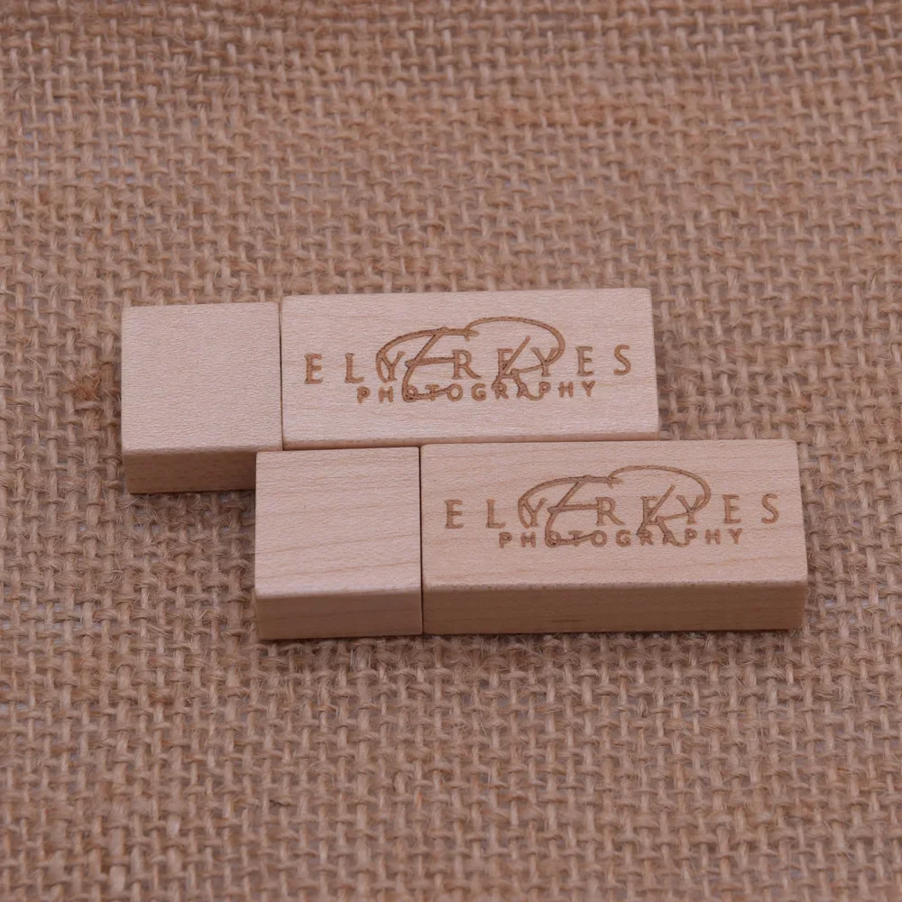 10 개/몫 USB 2.0 (무료 로고) 나무 Usb 플래시 드라이브 Pendrive 4GB 8GB 16GB 32GB 64GB 메모리 스틱 선물