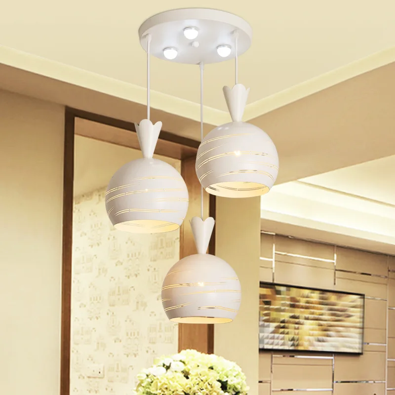 

Three-head ceiling chandelier led modern simple light luxury bedroom single-head creative hall crystal small chandelier