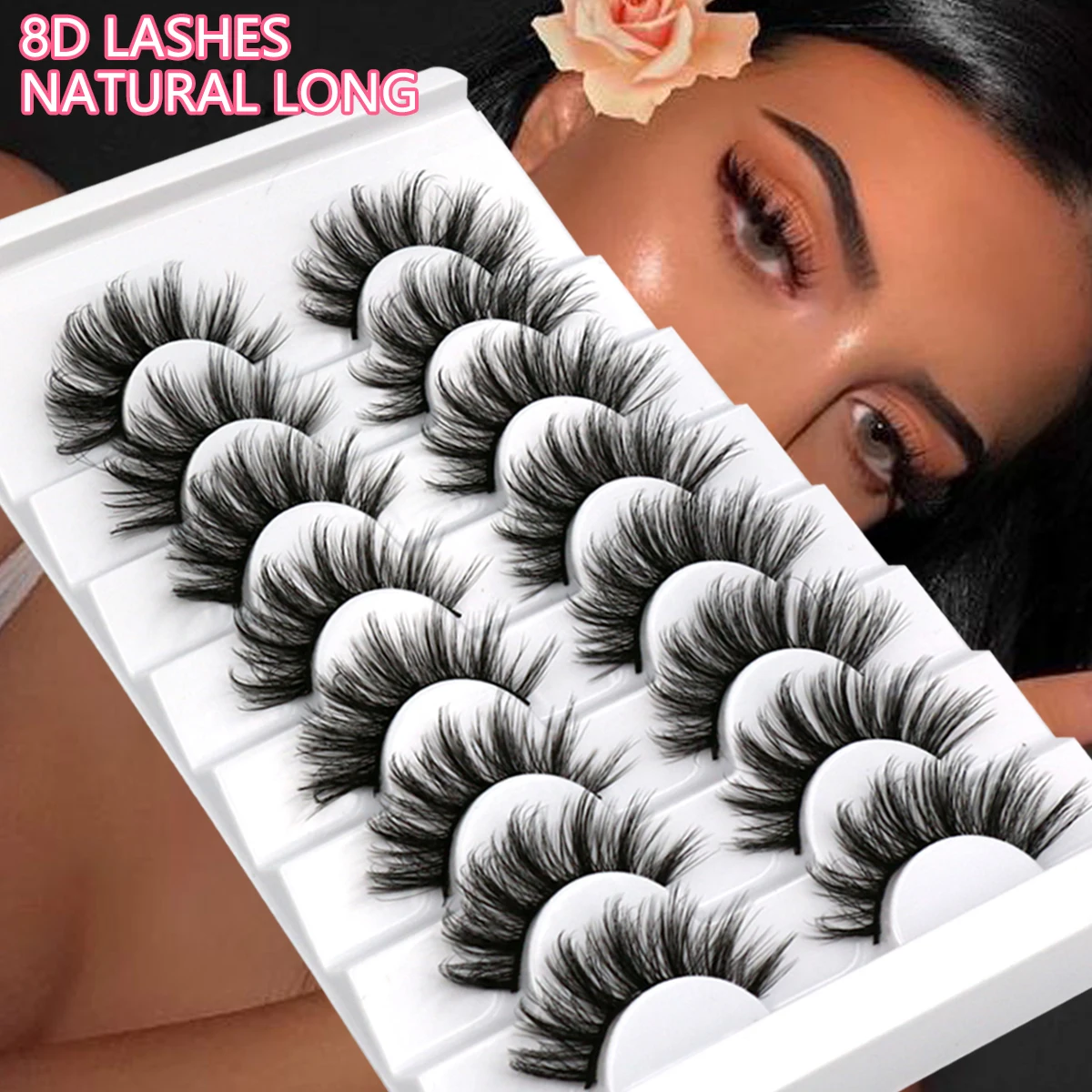 GROINNEYA 5/8/10 Pairs 3D Faux Mink Eyelashes Natural Thick Long False Lashes Dramatic Fake Eyelash Eyes Makeup Extension Beauty eyelash extensions fake eyelashes eyelash extension eyelash extension lashes false eyelashes