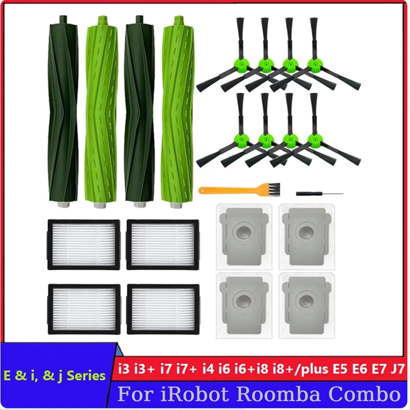 

Сменные резиновые щетки с несколькими поверхностями для Roomba I3 + I7 I7 + I4 I6 I6 + I8 I8 +/Plus E5 E6 E7 J7 I,E & J Series, запасные части