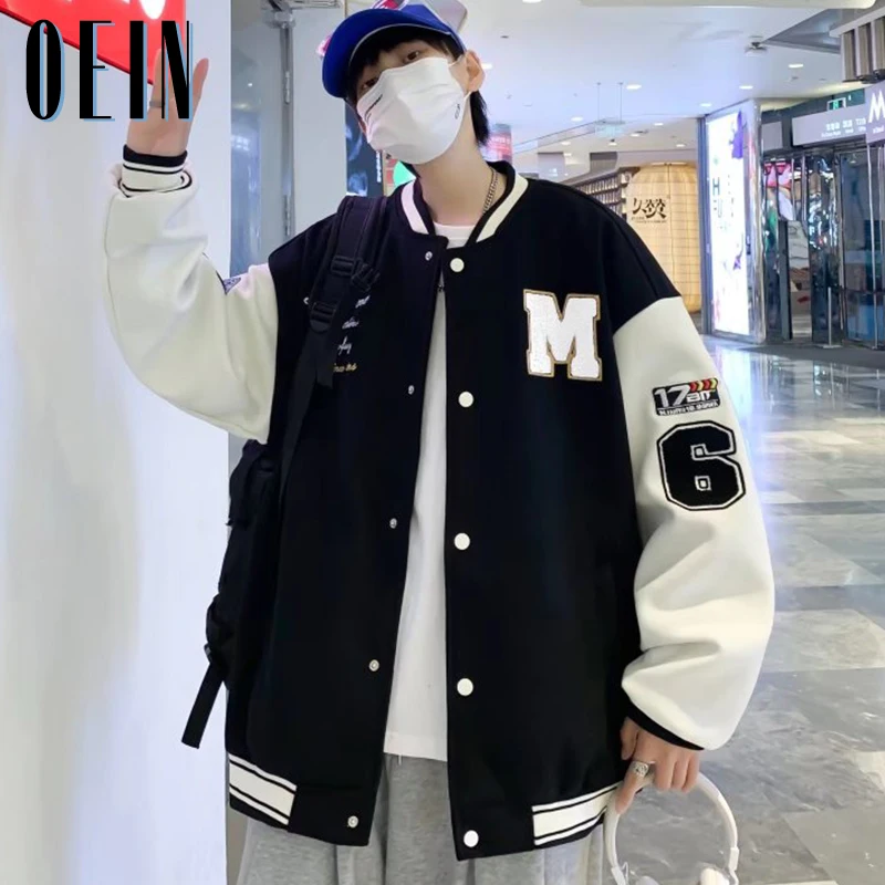 

Autumn Streetwear Jackets for Men 2023 INS Hip Hop Casual Baseball Coat Unisex Baseball Uniform Bomber Youth Trend College Wear
