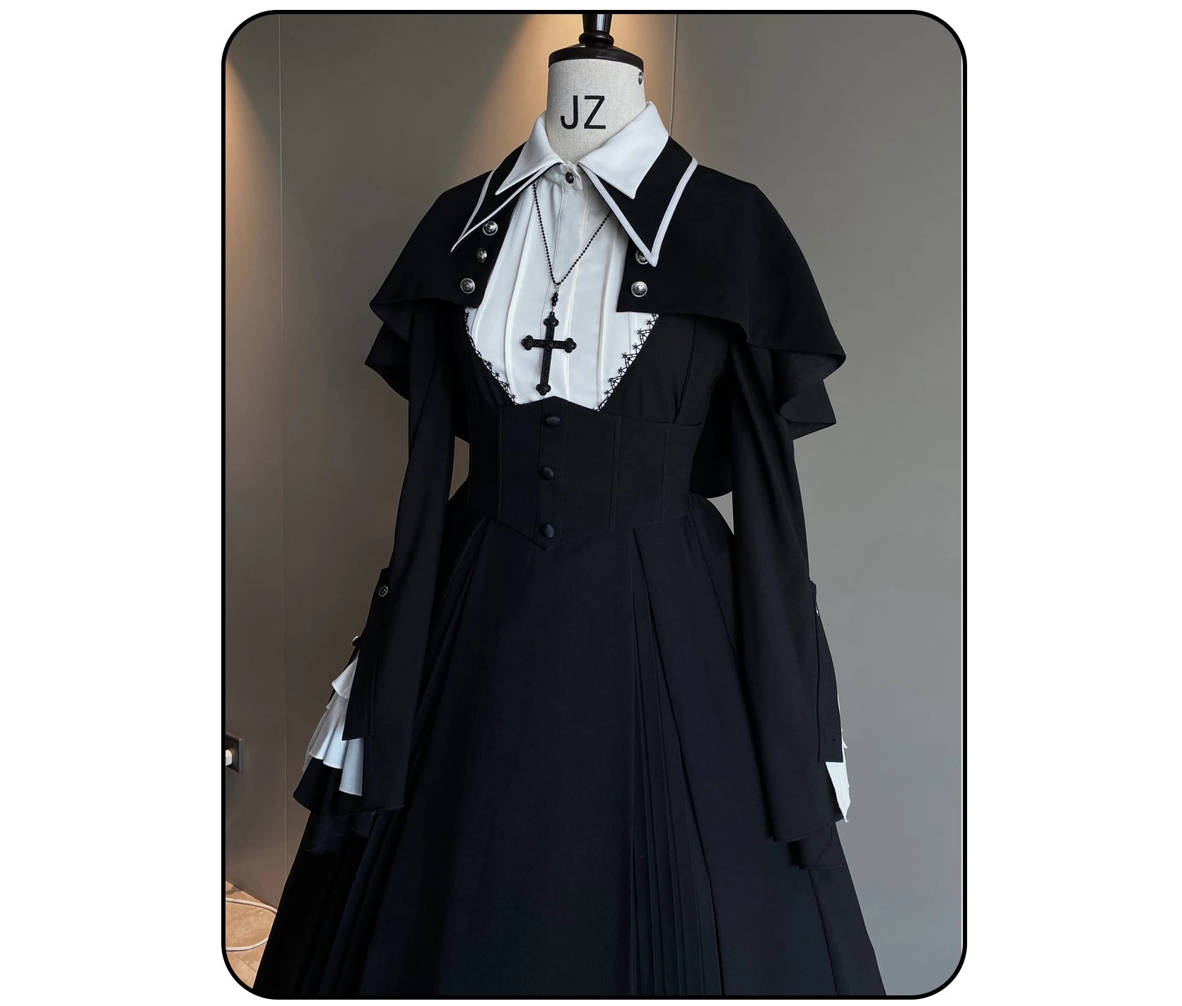 Cross Praise -Cla Nun Style Lolita Strap Skirt/Cloak Shirt/Blouse/Bustier JSK/ Waistcoat Trousers by [SUSIN]