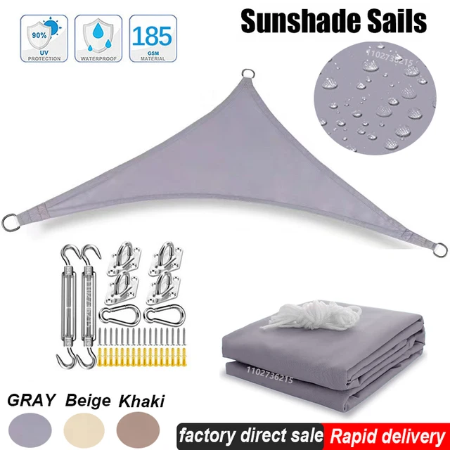 Shade Sail, Waterproof Garden Shelter 95% UV Blocking Sun Protection Awning, Canopy for Patio Garden Yard Backyard Camping Pool