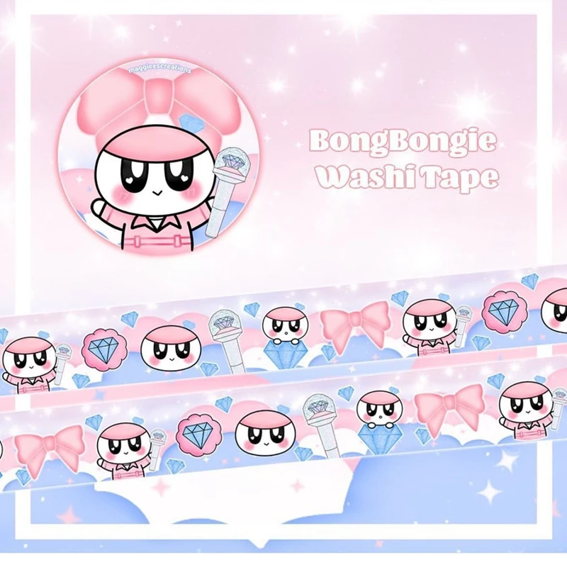 KPOP Korean Ins Cute Animals Washi Tape Hand Account Decorative Tape Collage Planner DIY School Stationary Stickers 4
