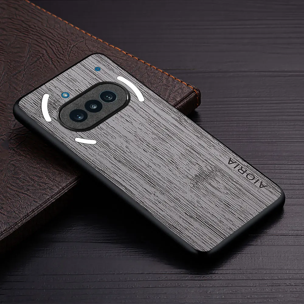 Luxury Bamboo Wood Pattern Leather Phone Case Cover