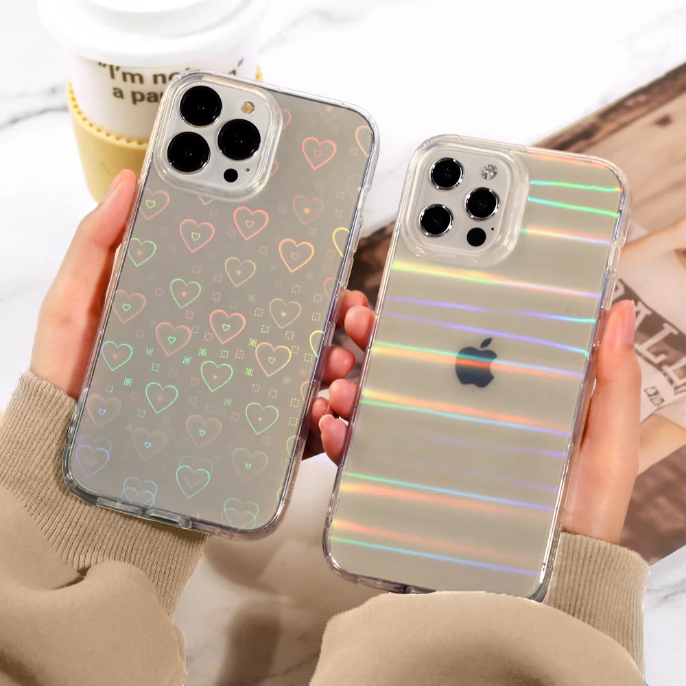 Love Heart Lase Case For Xiaomi Poco X3 Pro Case For Xiaomi Redmi Note 10 9 9S 8 11 7 Pro 8T 9C 9A 10 Poco M4 X3 M3 F3 Pro Cover