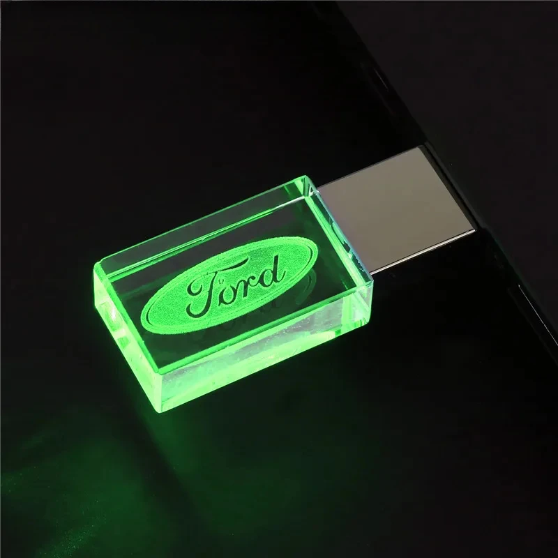 thumbnail image 4 of Memoria USB de moda Creative Crystal de 64 GB con luz roja, azul y verde, 32 GB, 16 GB, logotipo gratuito, regalo para coche nuevo, 4 of 5