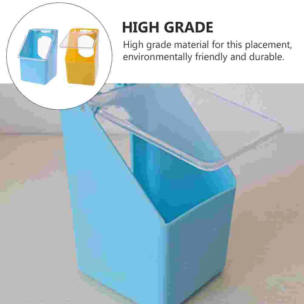 2Pcs Bird Feeders Cage Single Hole Hanging Box with Lid Trough Perch Cup Pigeon Feeder Accessory
