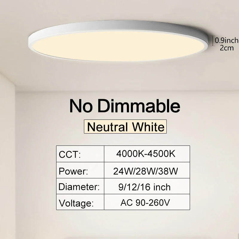 0.9inch Ultra-thin Ceiling lamp Smart APP/Remote Control LED Ceiling lights for Room Dimmable Panel light for Living Room Kichen ceiling lamp Ceiling Lights