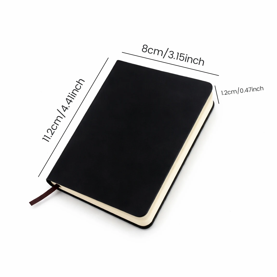 Compact Lined Journal - Portable Mini Pocket Notebook for Travel, Work & School (94 Sheets, 108 Pages)