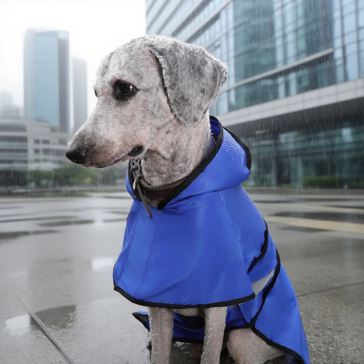 1 Stück Hunde-Regenmantel für die Regenzeit in Verschiedenen Farben und Größen Erhältlich mit Kapuzendesign – Detail 7