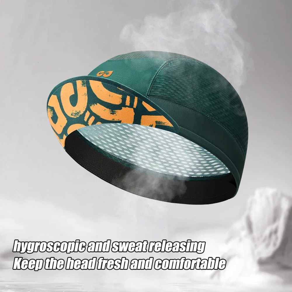 GOMOREON 1Pcs Funny Cycling Cap-Polyester Cycling Hat-Under Helmet-Helmet Liner Breathable&Sweat Uptake Cycling Caps Cycling Hat