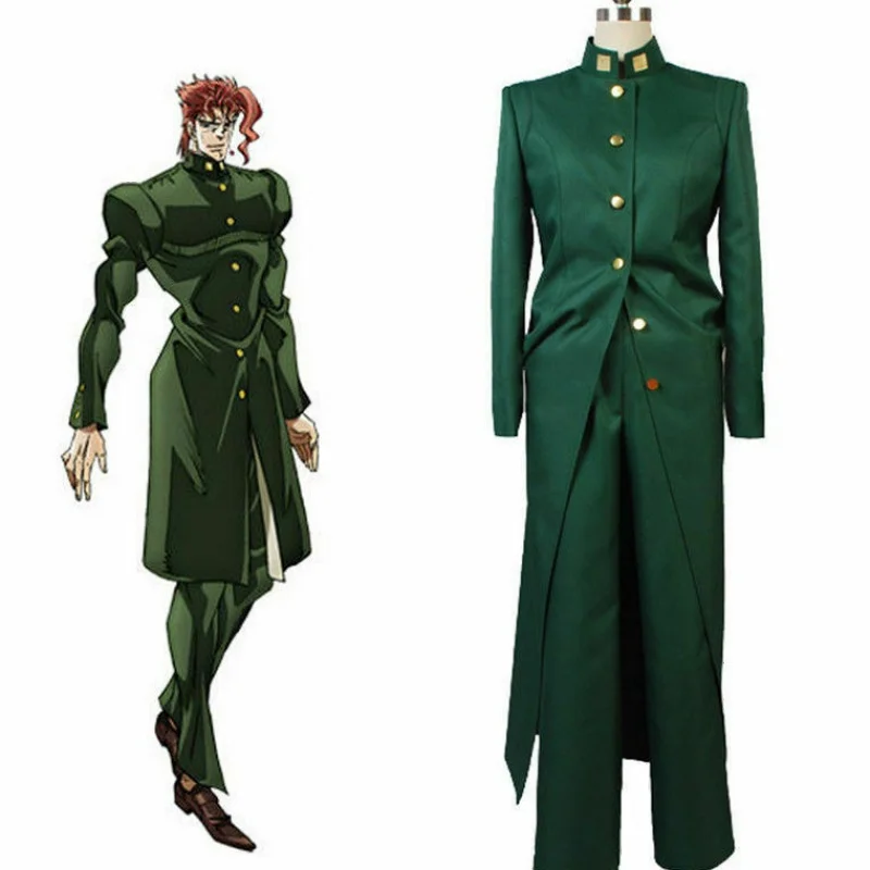 Jojojojo'S Bizarre Adventure Steel Ball Run Gyro Zeppeli Noriaki Kakyoin Costume Cosplay Uniforme Verde