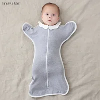 Newborn Baby Raised Hand Anti-shock Cotton Baby Swaddling Blanket New Born Baby Items Saco De Dormir 2