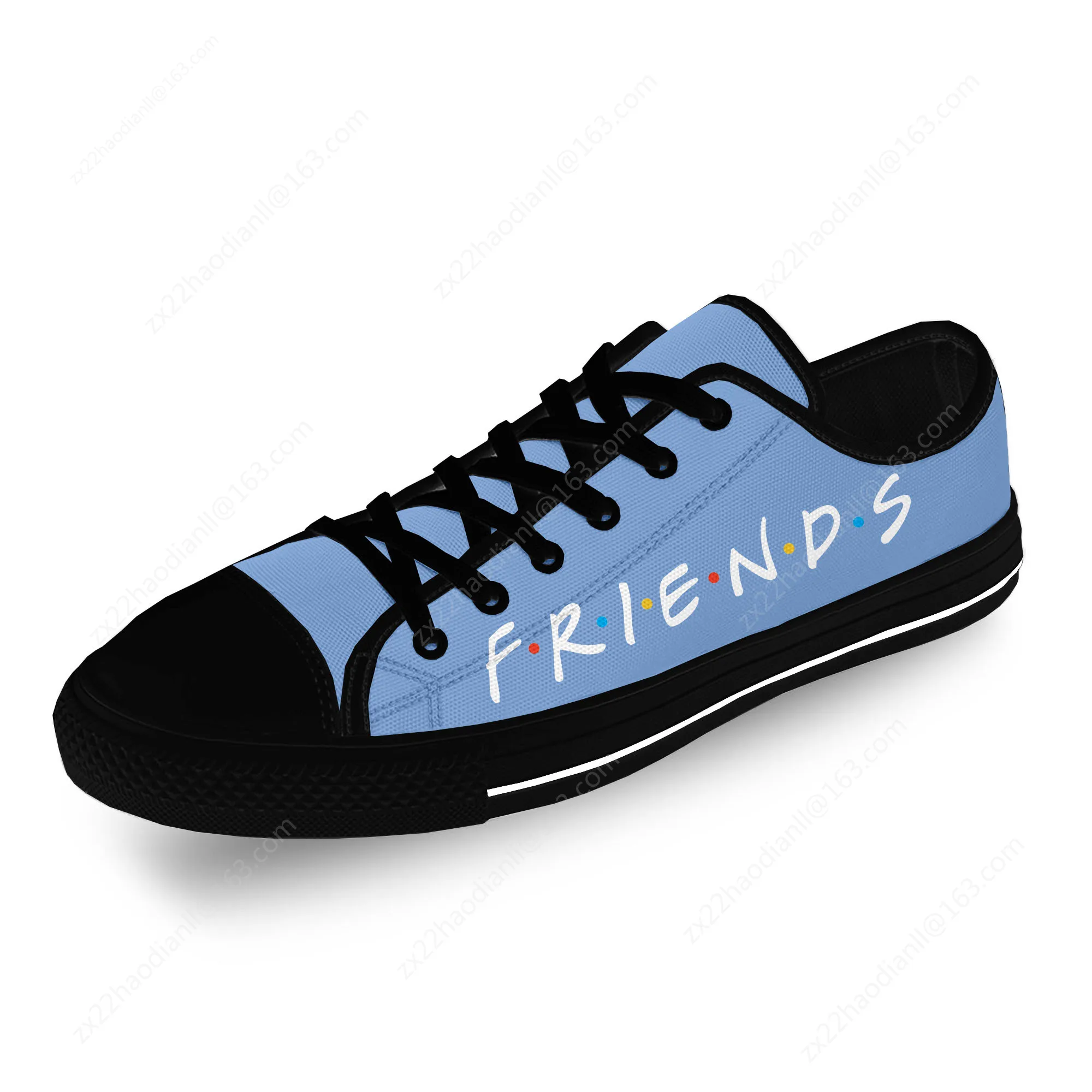 Friends TV Show Anime Cartoon Casual Cloth 3D Print Low Top Canvas Fashion Shoes Men Women Lightweight Breathable Sneakers