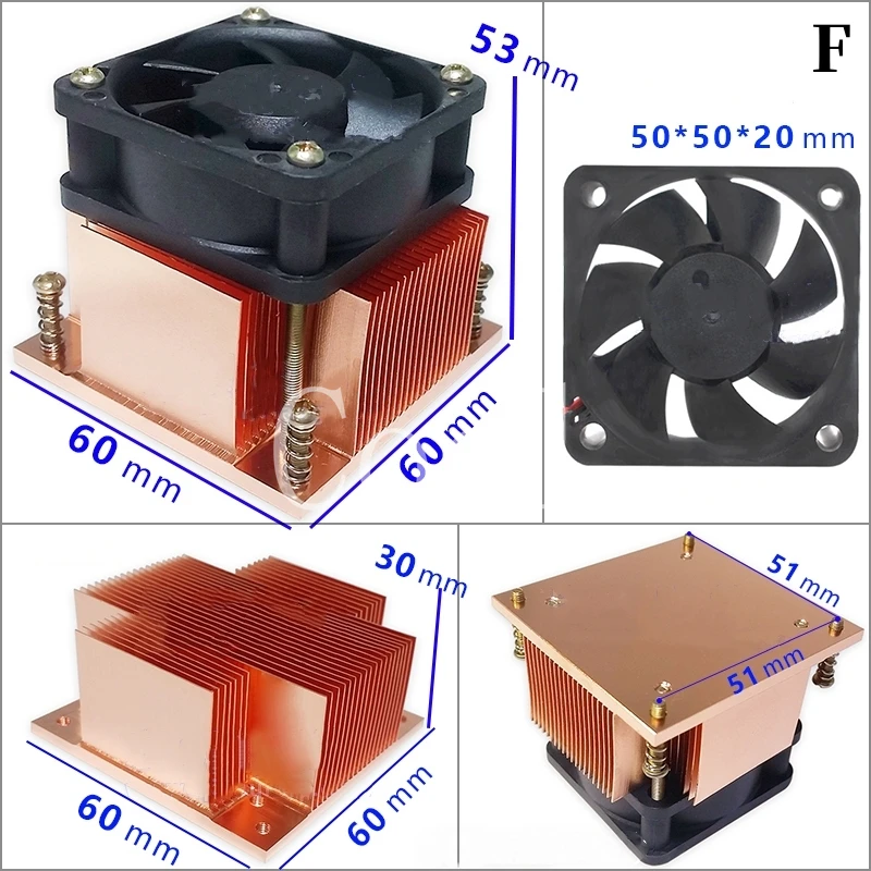 PM989 PGA988 industrial computer CPU radiator LED cooling sheet TEC medical chip copper heat sink