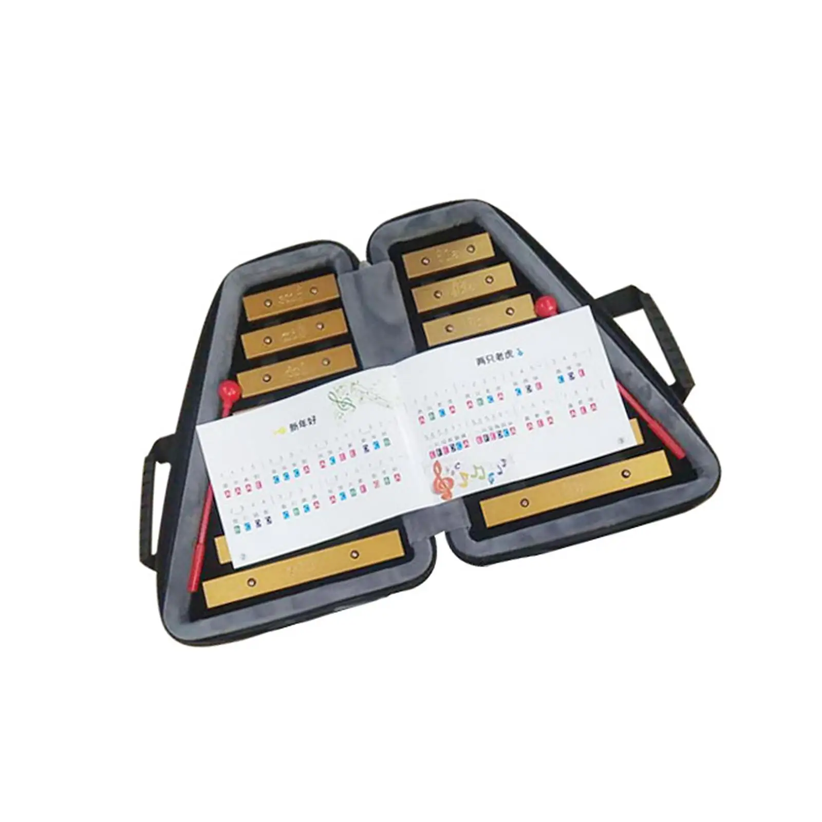 16 Note Xylophone Metal Hand Percussion Hand Knock Piano Toy for Event Concert Family Sessions Music Lessons School Orchestras