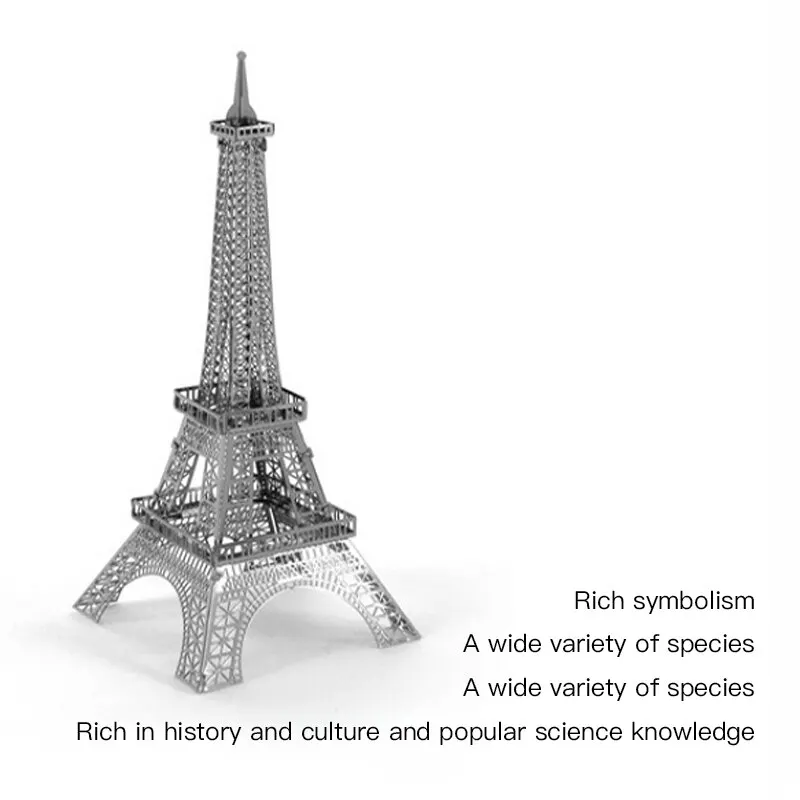 3D Metal Puzzle Eiffel Tower DIY Model Building Kit Adult Toys Birthday Gift